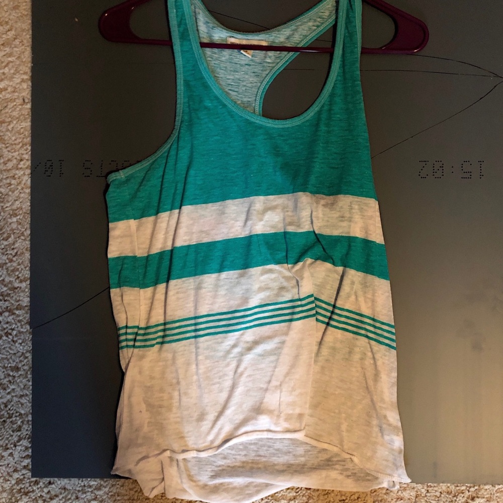 Small Teal AE Striped Tank